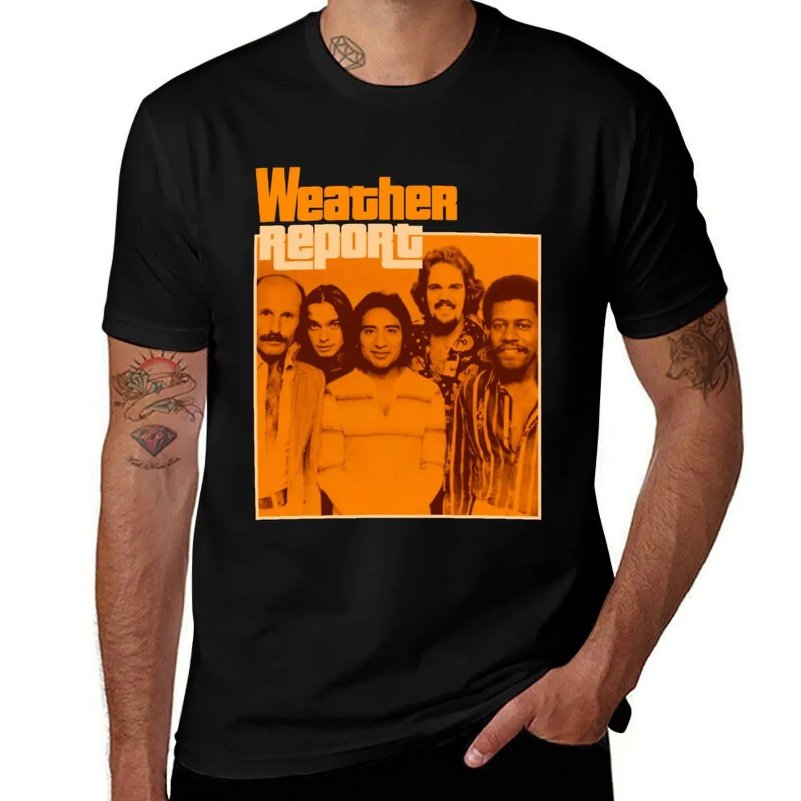 Weather Report band T-Shirt Large Size Soft Cotton T-Shirt