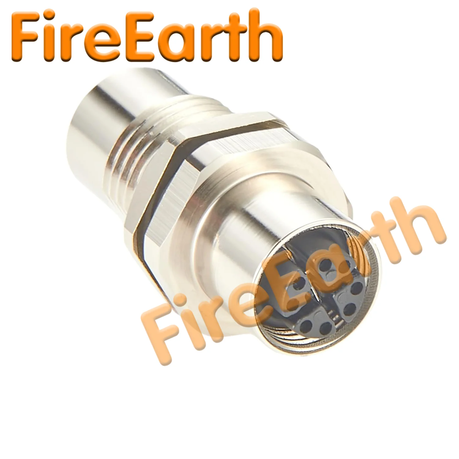 M12 X-Code 8pin Bulkhead Connector Ethernet Shielded Female Panel Mount Socket for Industrial Network Automation 1pc