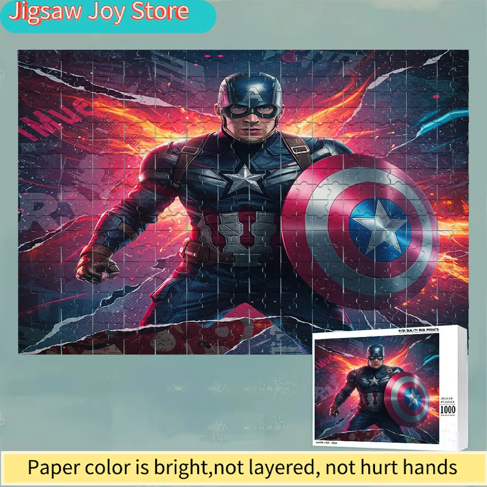 

of Captain America Puzzle | Size 75.01 x 50.01 cm, Puzzle, Stress Relief Challenge, Perfect Holiday Gift, Christmas and Hallow