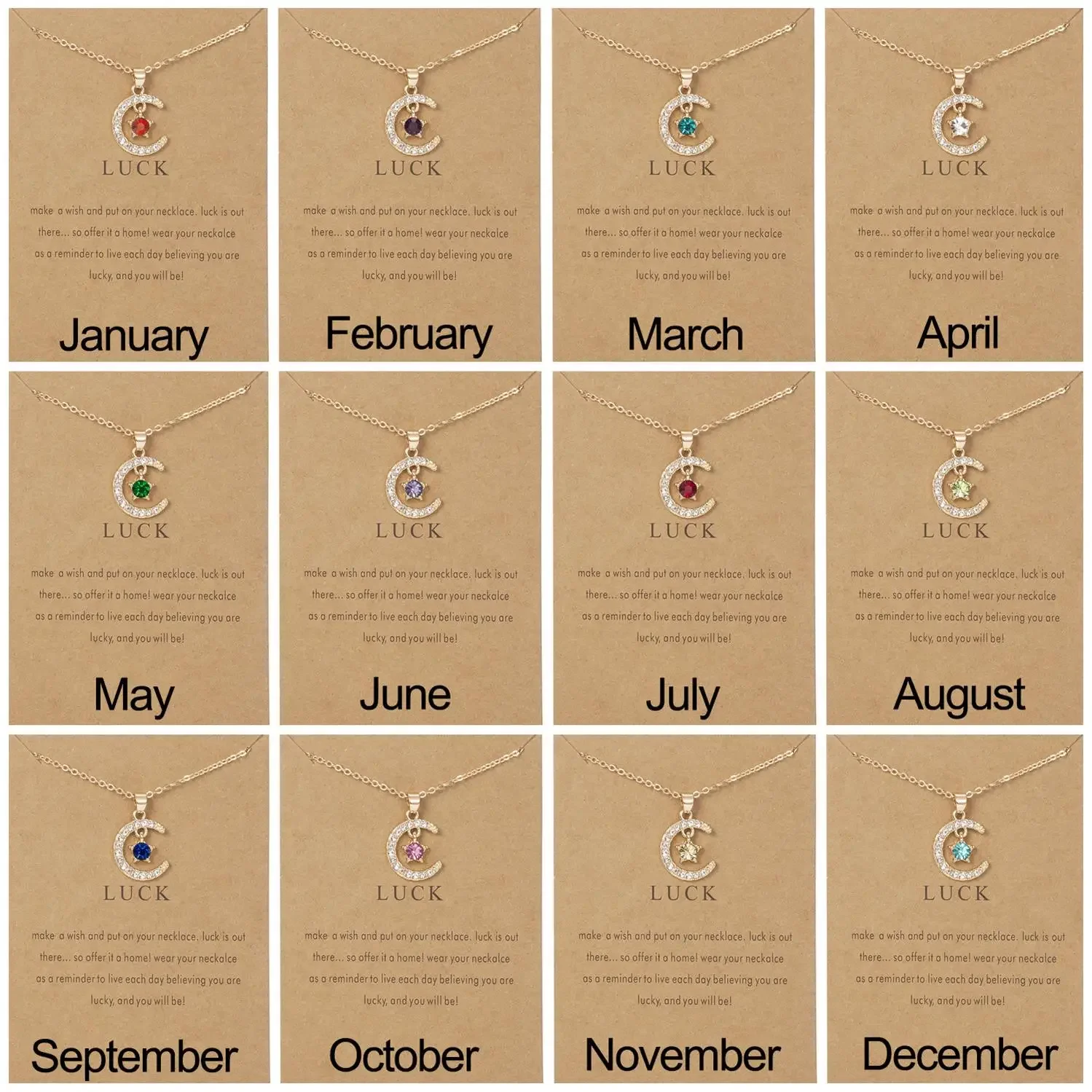 أزياء شخصية جوهرة الميلاد القمر ستار كريستال قلادة قلادة للنساء سلسلة الترقوة المختنق حفلة عيد ميلاد مجوهرات هدية #6