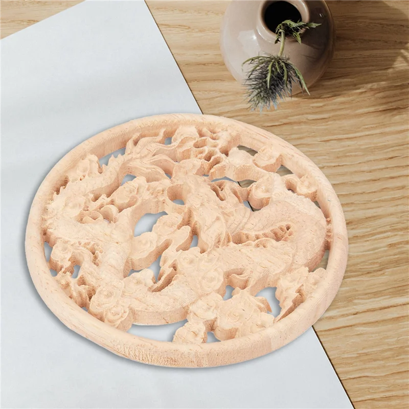 

A98E-6X Carved Decal Woodcarving Corner Applique Furniture Door Wooden Cabinet Decoration Decorative Wood Vintage Home Decor