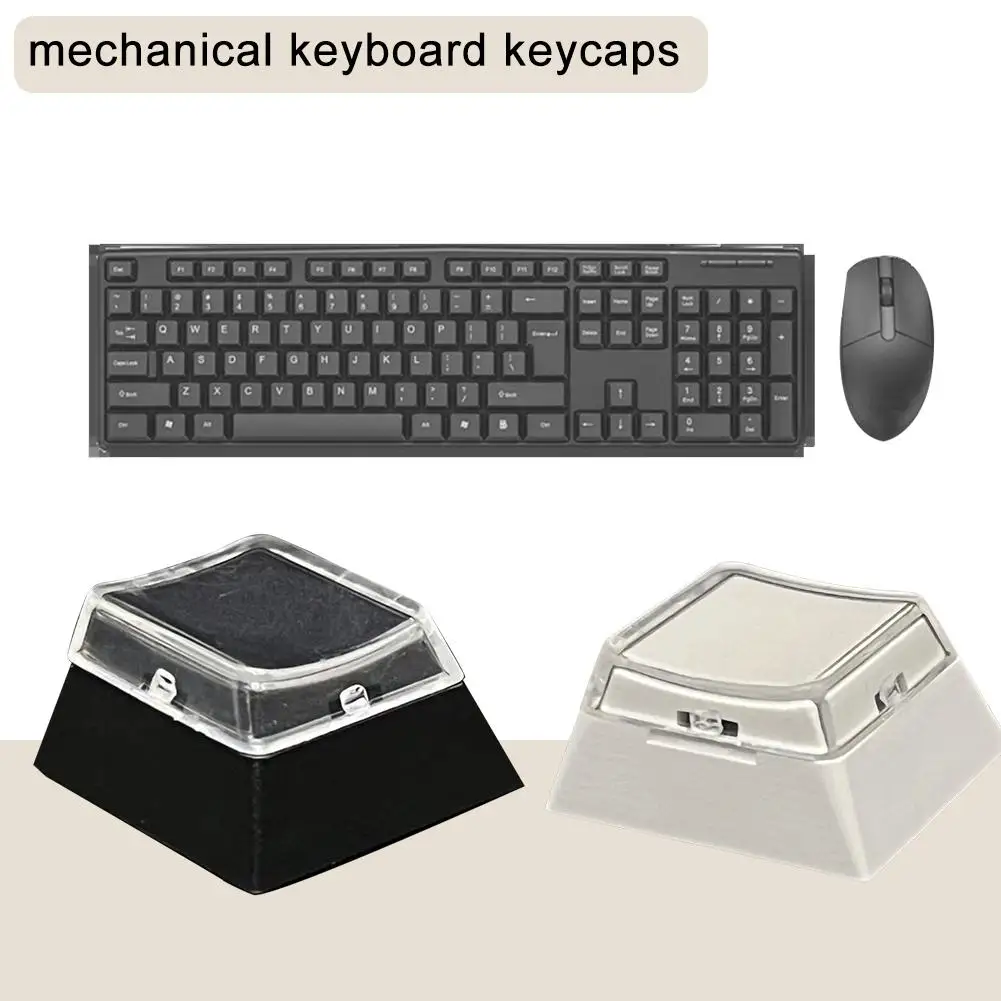 1Pcs Transparent Black Keycaps Double-layer Keycaps Clips Removable Keycap Custom Paper Relegendable Switch Mx A2T1