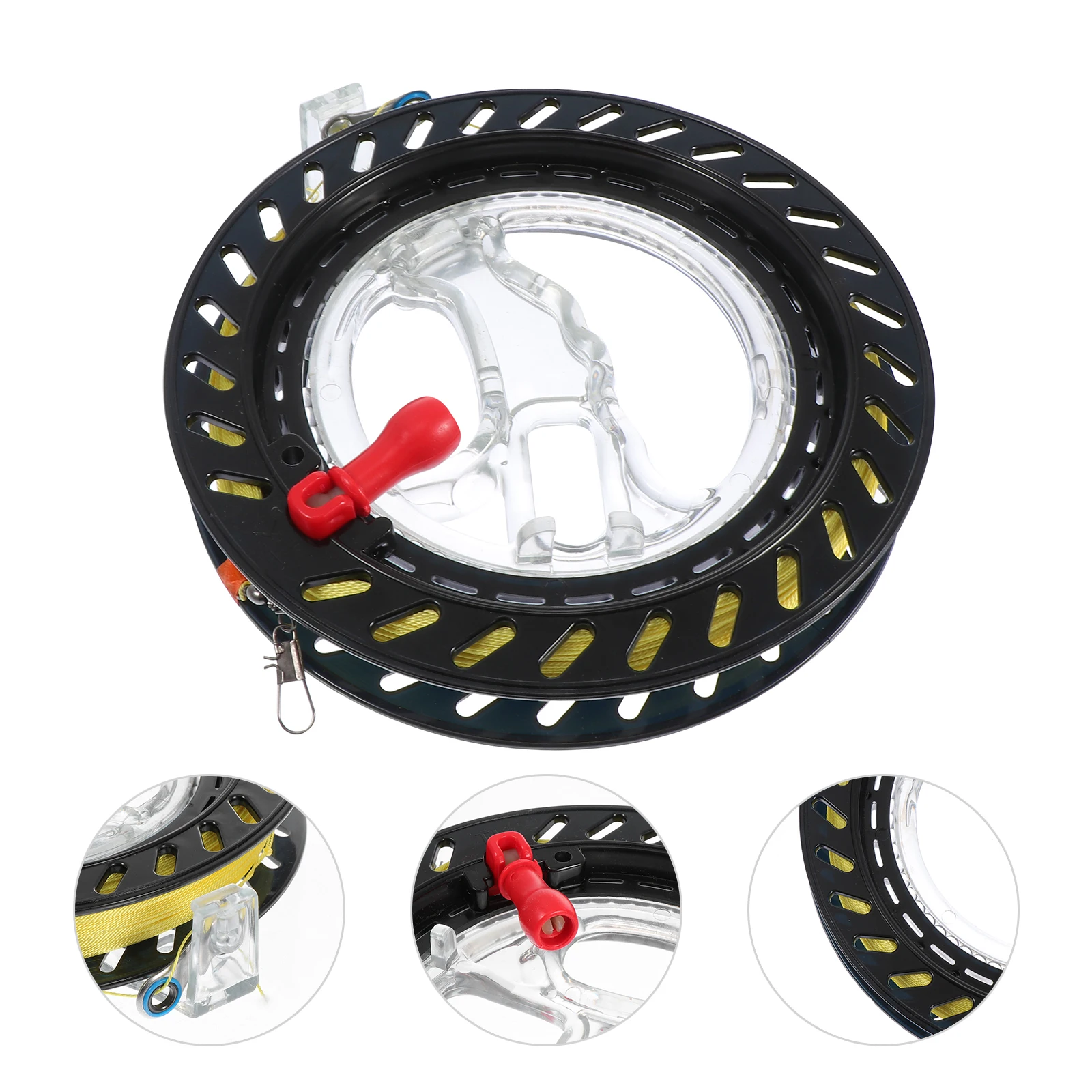 

Kite Reel Hand Hold Wheel Outdoor Flying Supplies Tool Accessories Black Used Child