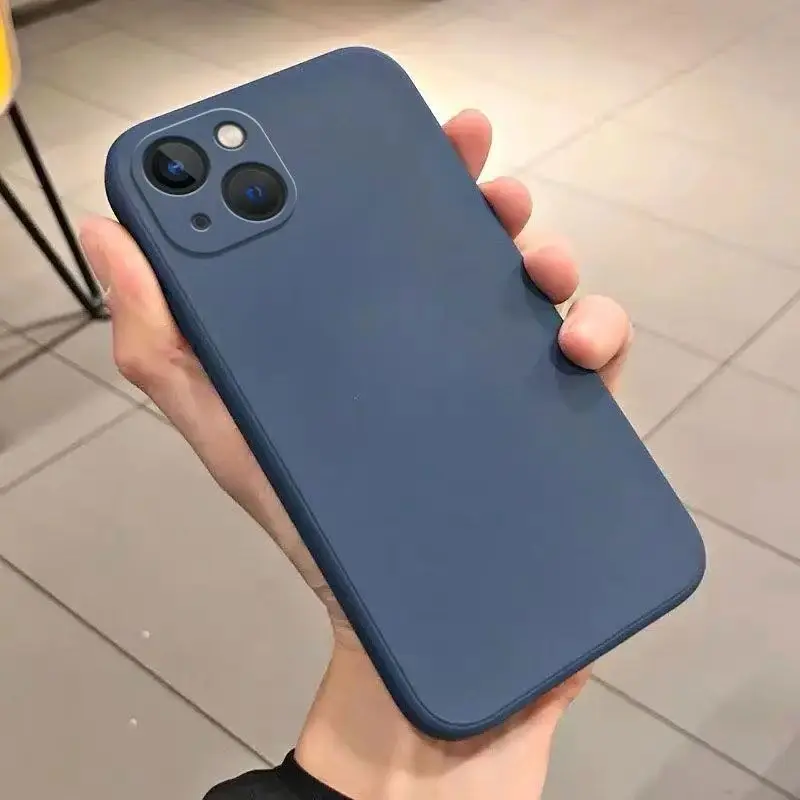 Flüssige Silikon-Matte-Telefonhülle für iPhone 13 14 15 16 Plus 16E 17 Pro Air XR X Xs Max 11 12 Mini stoßfeste Abdeckung