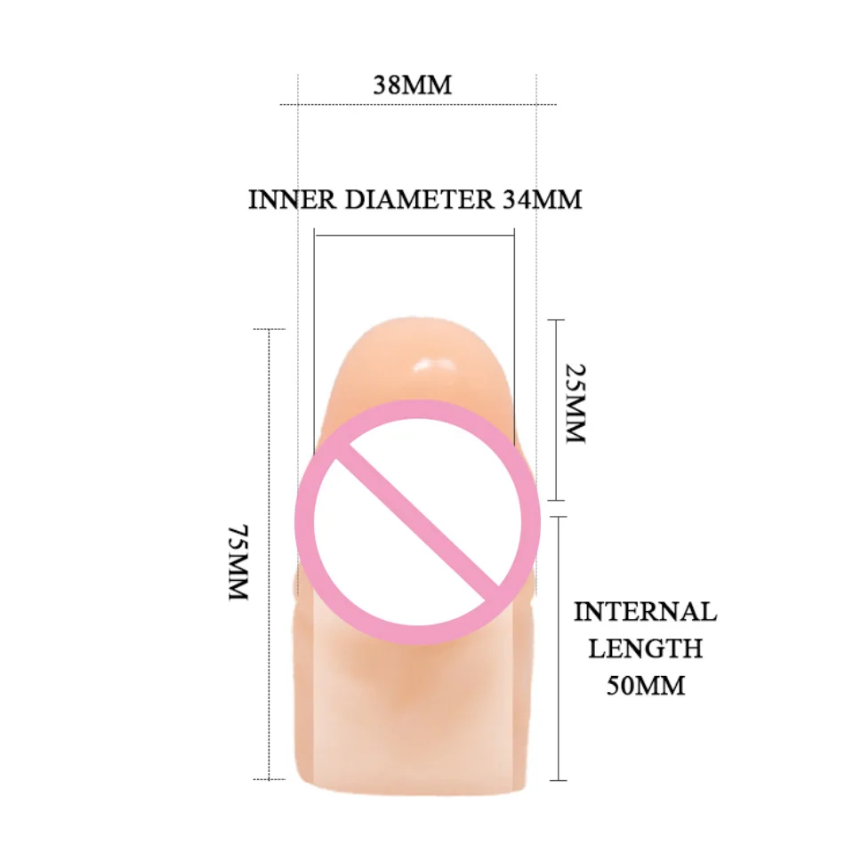 Over-Long Penis Sleeve Cap Reusable Condoms for Men Head Attachment Dick Enlargement Cock Extender Erotic Sex Toy Intimate Goods