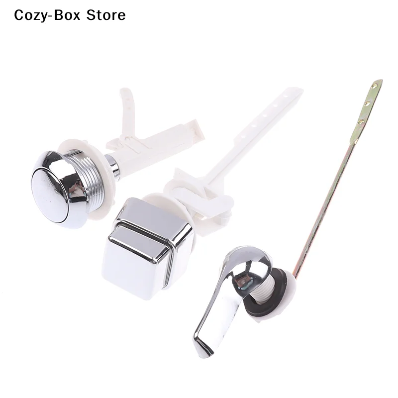 [ZY]Push Button Toilet Flush Kit Front/Side/Top Mount Water Tank Trip Lever Handle Side Button Switch For Toilet Seat Water Tank