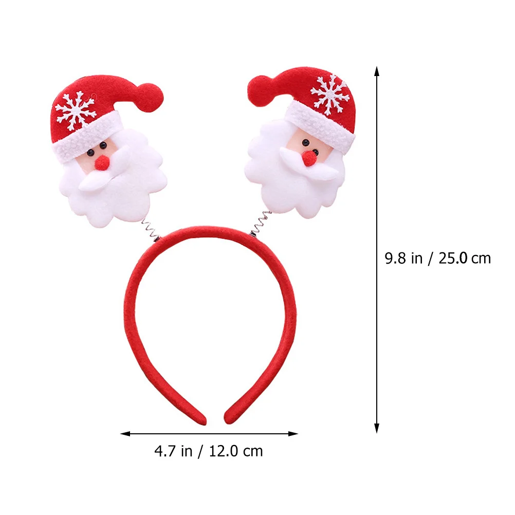 

6 Pcs Christmas Hair Clips Xmas Hoops Clasp for Headband Decorations Hairbands