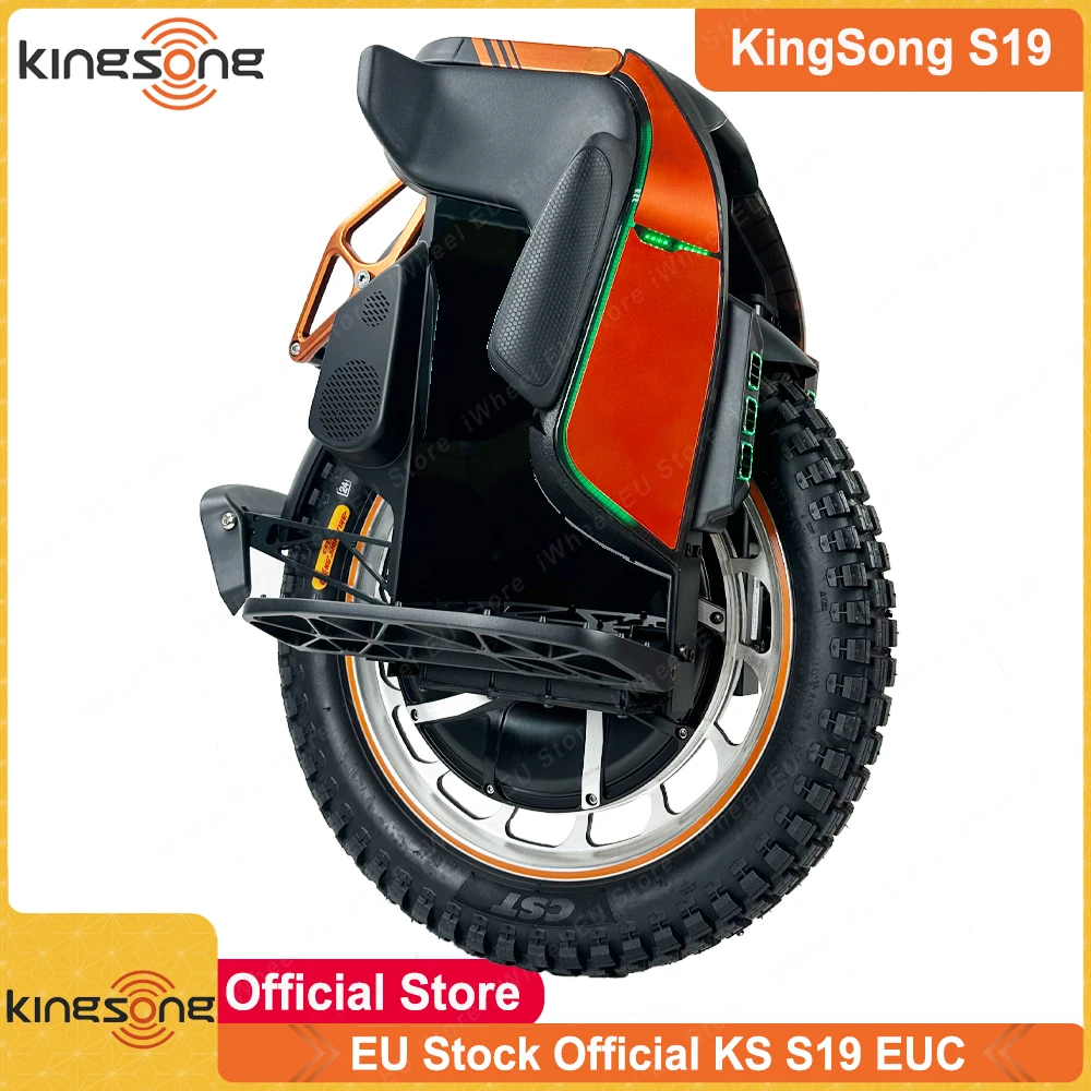 France EU Stock KingSong S19 100.8V 1776wh Battery 3500W Motor Suspension Travel 130mm Official KS S19 Electric Unicycle