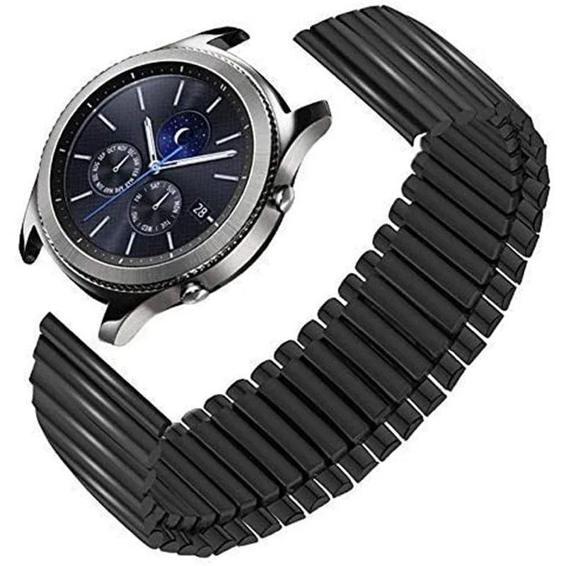 22mm elastic metal strap for Samsung Galaxy watch 3 45mm Amazfit GTR 47mm Smart watch strap accessories for Huawei watch GT 46mm