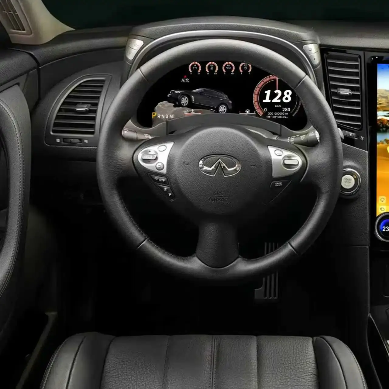 LCD لينكس متر لإنفينيتي Q70 QX70 FX35 FX25 2013 2014 - 2015 2016 2017 سيارة الوسائط المتعددة أداة لوحة القيادة عرض رئيس وحدة #5