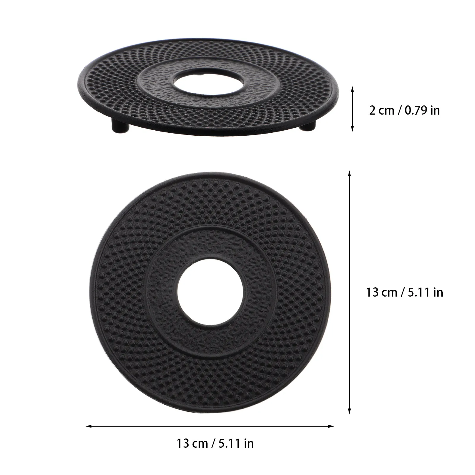 2Pcs Cast Iron Kettle Holder Japanese Style Teapot Stand Heat Pad Heat Insulation Decorative Stove Teapot Resting Mat