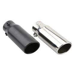 Automobile general large diameter exhaust pipe modified muffler new lengthened diagonal plating stainless steel tail gas cover