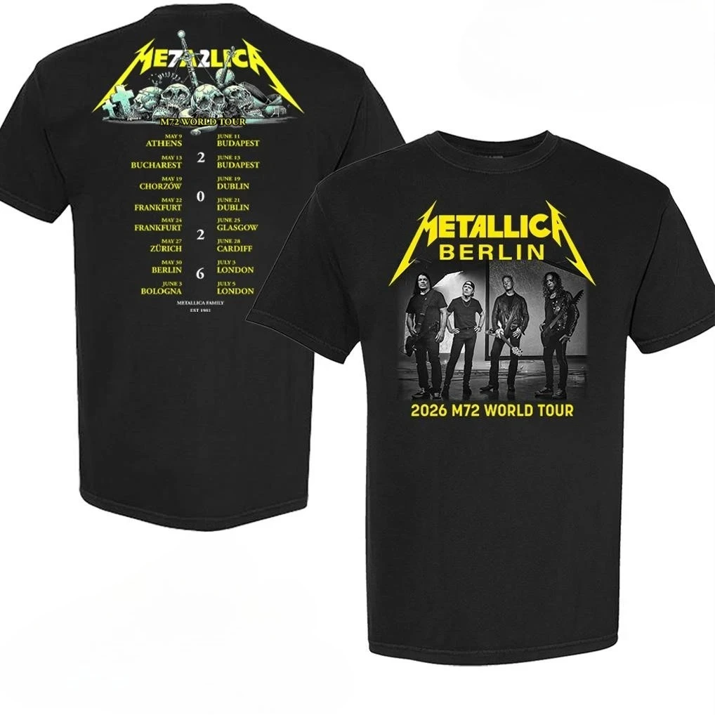 Metallica M72 Berlin Deutschland Welttournee 30. Mai 2026 Zwei-Nacht-Tournee T-Shirt – Detail 4