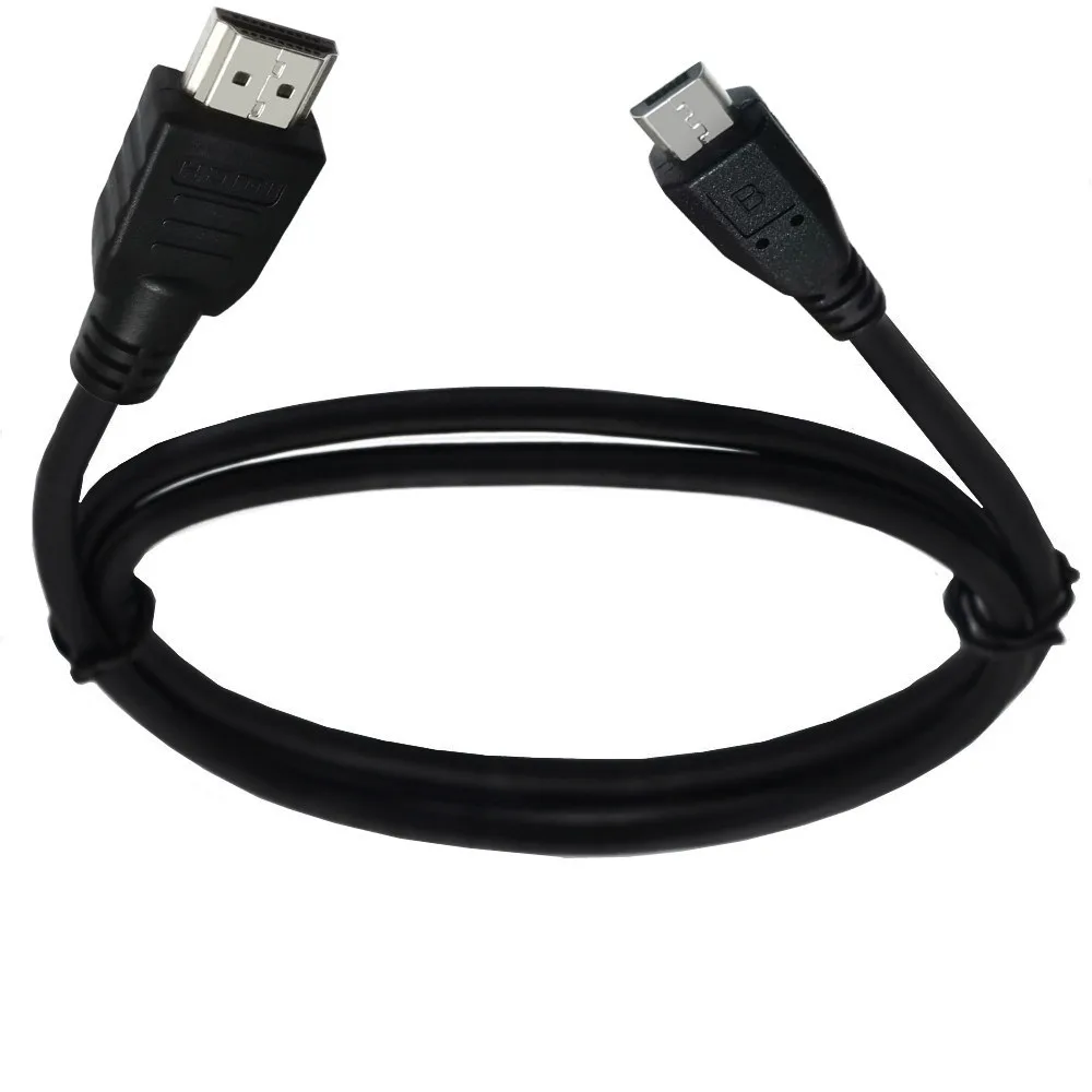 Kabel HDMI męski do USB MICRO 5P 2.0 złącze zasilania 1m