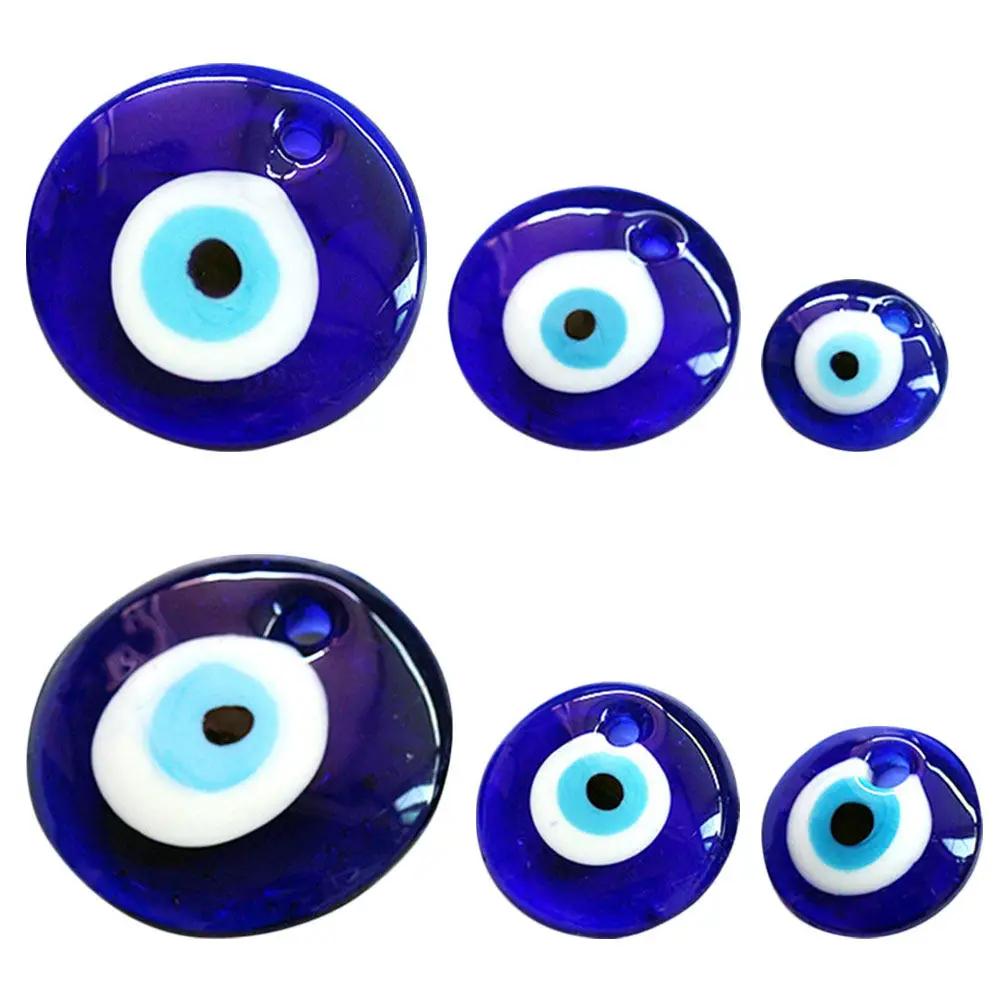 

6Pcs Evil Eye Hanging Charms Lightweight DIY Jewelry Making Pendants for Necklace Bracelet Earrings Keychain Craft