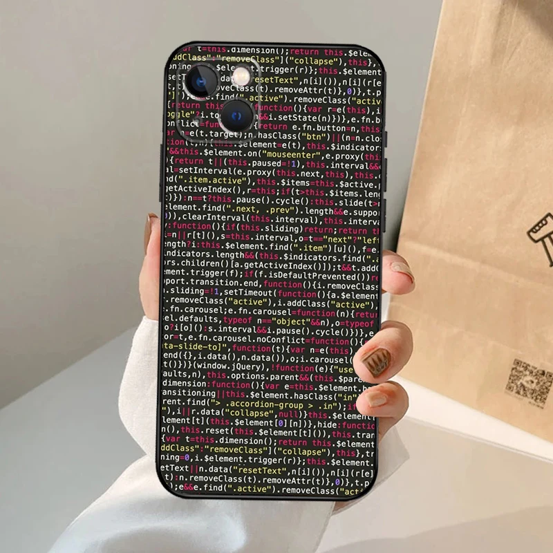 Programming Languages Phone Case For iPhone 16 15 14 11 12 13 Pro Max Mini Plus X XS Max XR Cover Coque