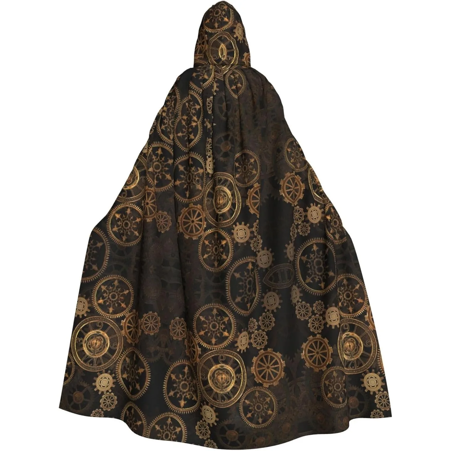 

Часы с шестернями, бронзовый принт века, накидка с капюшоном для взрослых, карнавальная фестивальная накидка, халат для косплея, костюм для вечеринки, готический карнавал