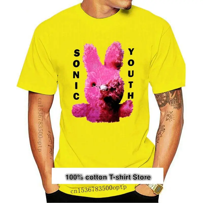 Camiseta de Sonic Youth para hombre, camiseta de conejo sucio, Silver-5268A