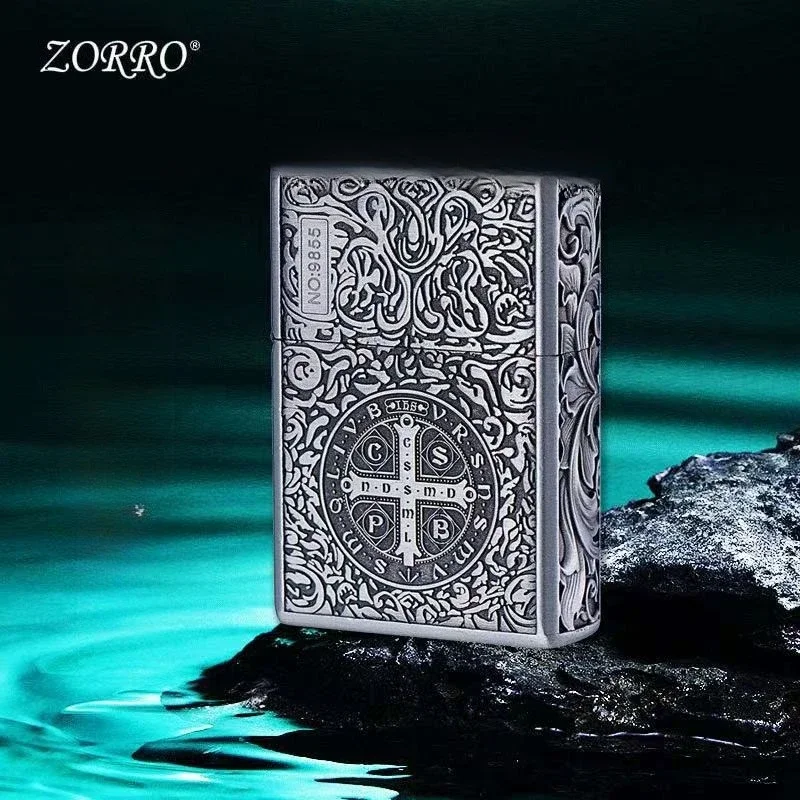 ولاعة الوقود الكلاسيكية من ZORRO، ولاعة كلاسيكية مقاومة للرياح من قسطنطين، ملحقات التدخين، هدية للرجال