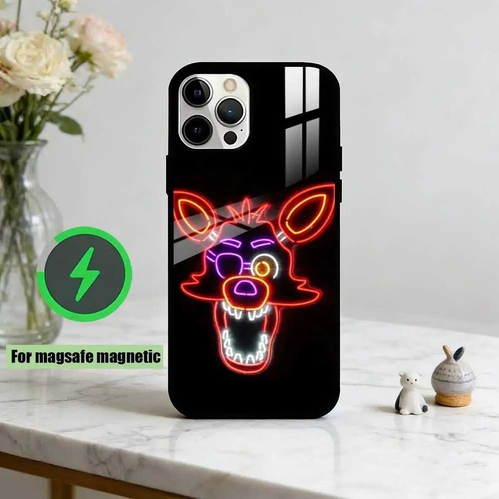 Five-Nights-At-Freddys F-Fnaf  Phone Case For iPhone17,16,15,14,13,12,11 Plus,Pro Magnetic with Magsafe Wireless Charging
