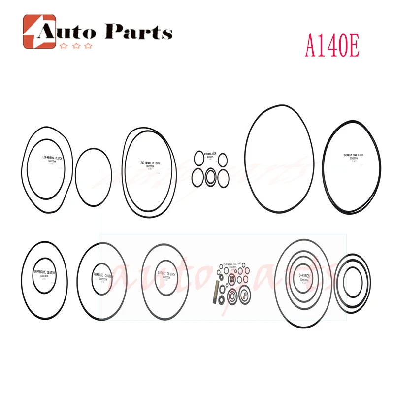 

A140E Комплект уплотнений для автоматической коробки передач, запасные части, комплект для ремонта коробки передач, уплотнительное кольцо для обслуживания K065B, автомобильные аксессуары
