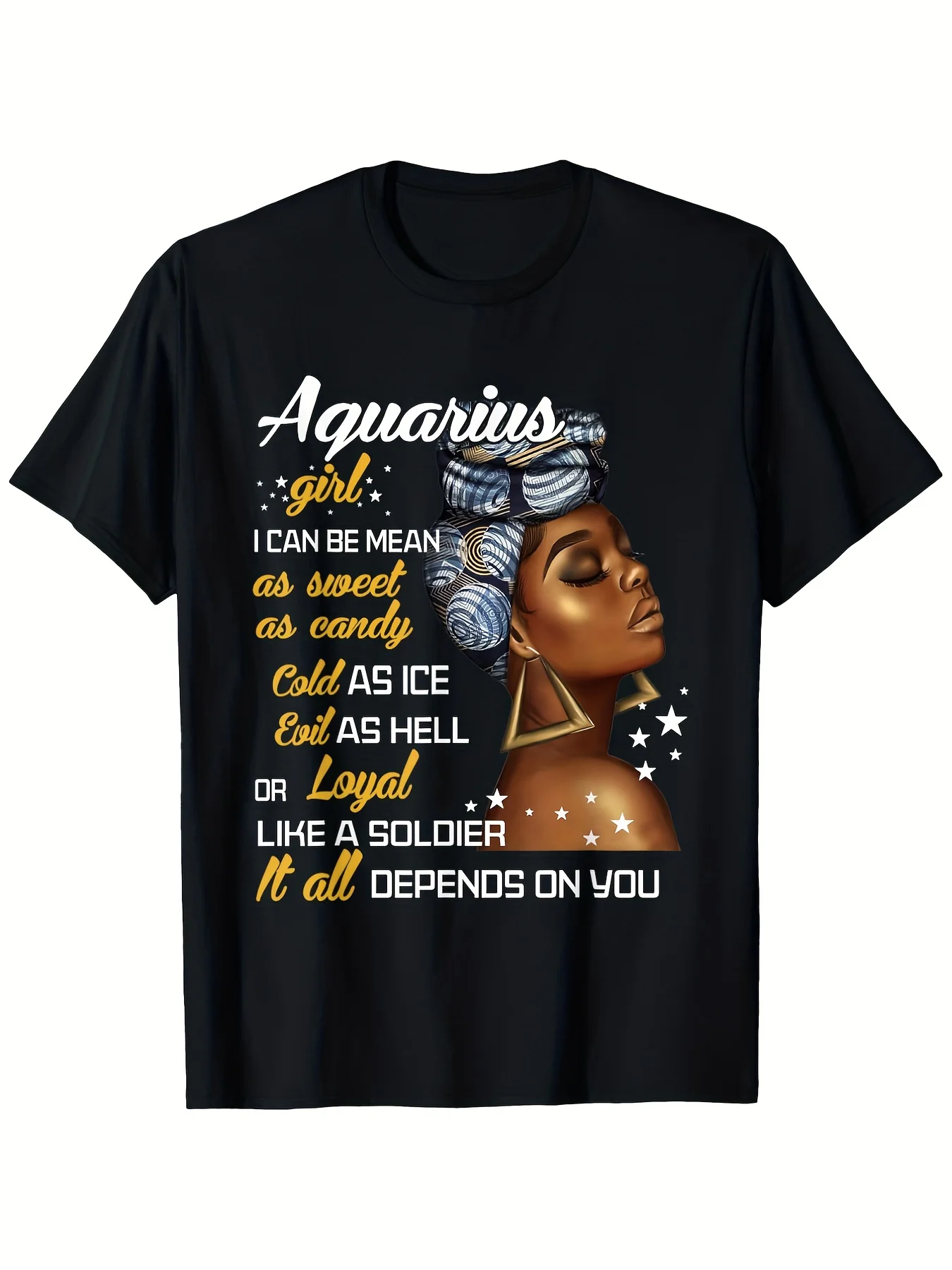 Aquarius zodiac T-shirt (for both men and women)