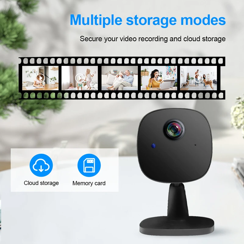 1080P HD WiFi กล้อง Baby Monitor Mini Security แบบพกพากล้องอินฟราเรด Night Vision การตรวจจับการเคลื่อนไหว Smart Home
