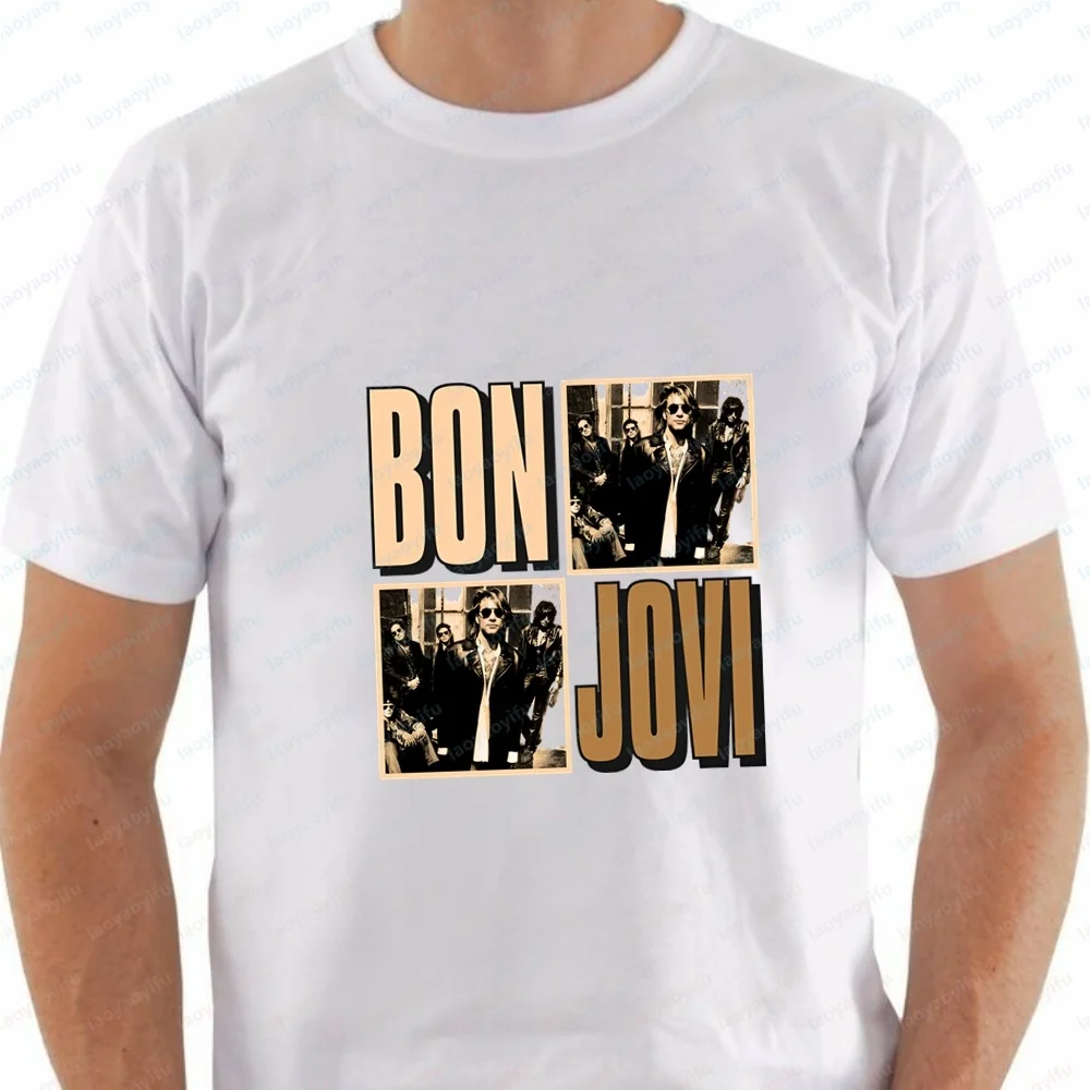 Retro Bon Jovi 2026 Tour Summer Fashion Trend Short-Sleeved Men's and Women's Universal Shirt Comfort T-Shirt