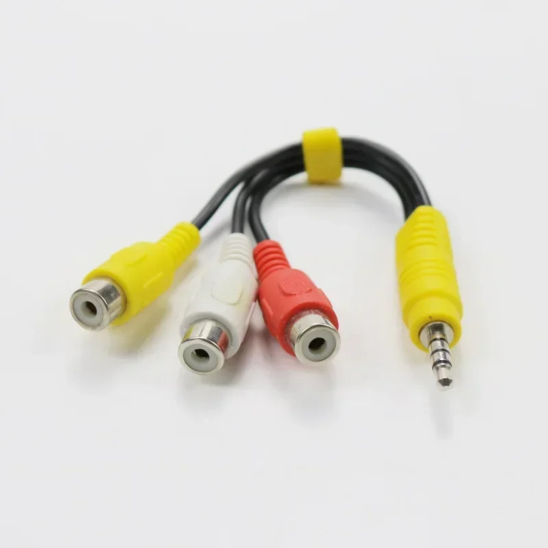 3 rcaプラグ,3.5mm, 28cm,オスからオス,3rca,オーディオビデオ,avアダプターケーブル,1個