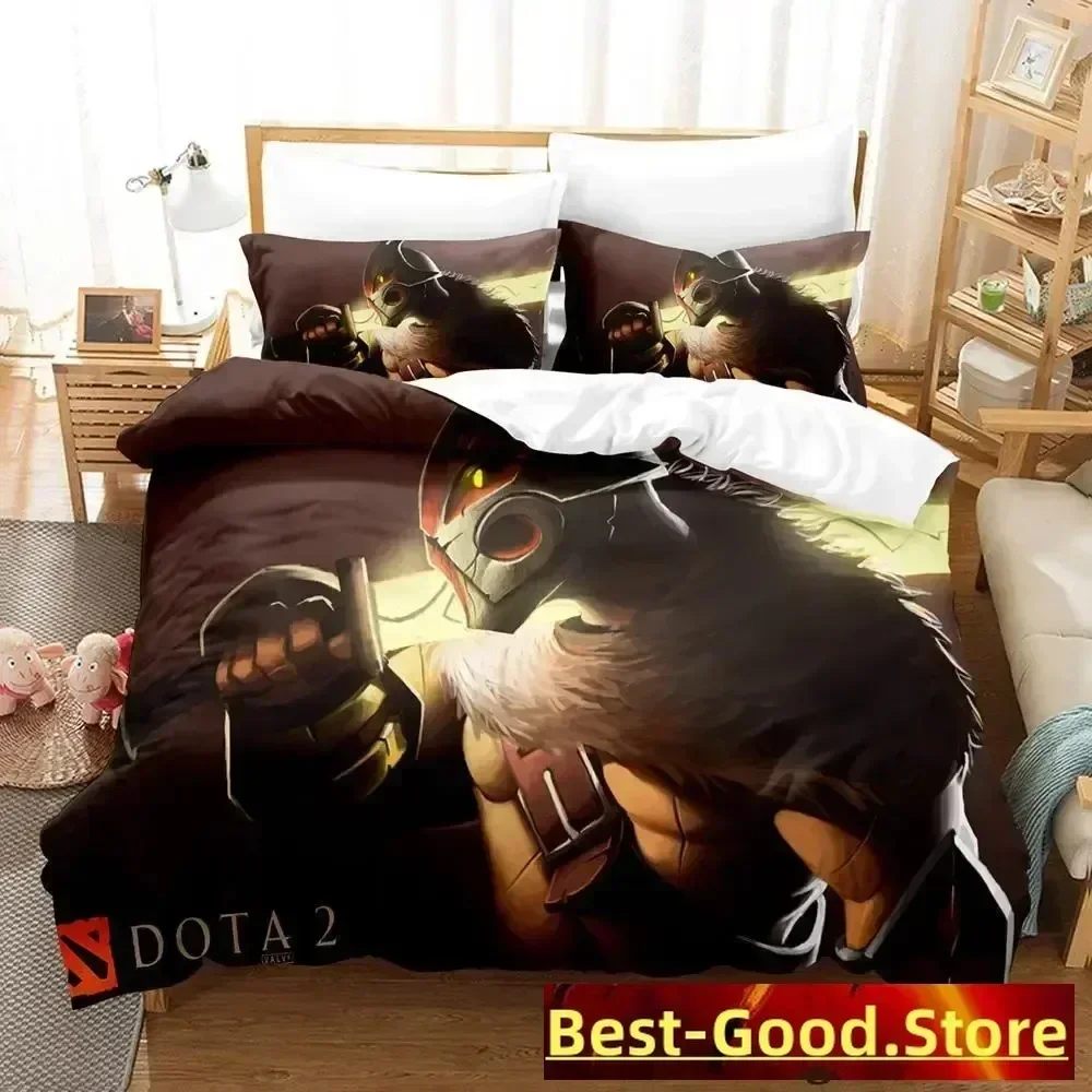 2023 Game Dota 2 Bedding Set Duvet Cover Sheet Printed Bed Set Pillowcase Bed Full Queen King Size Comforter Bedroom