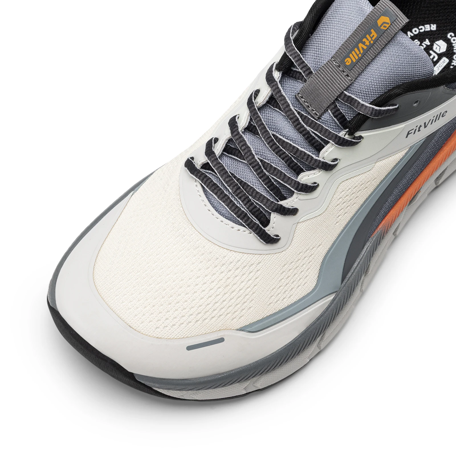 FitVille Sports Sneakers Extra Breiter Zehenbereich Laufschuhe Atmungsaktive Dämpfung Joggingschuhe für Herren Komfort Bogenunterstützung Rutschfest – Detail 14