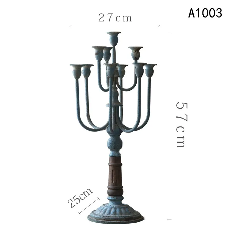 American retro metal candle holder, romantic candlelight dinner props, old wedding photography decoration candle holder