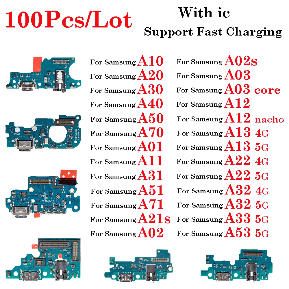 

Pop 100 шт. для Samsung A10 A20 A40 A50 A70 A01 A11 A31 A51 A71 A21S A02 A03 A12 A13 A22 A32 A33 A53 USB зарядное устройство для зарядки P