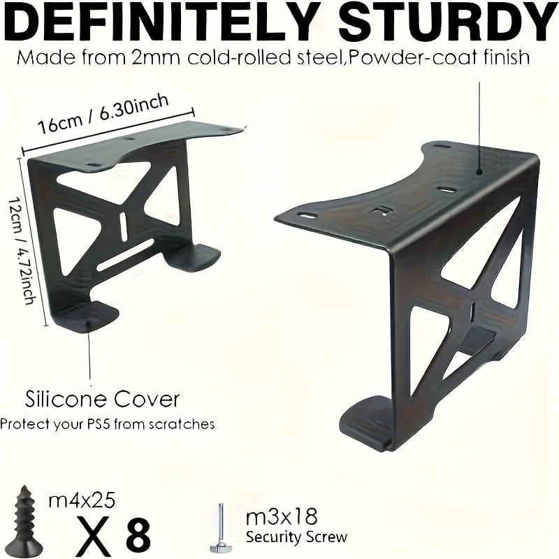 2pcs Monzlteck Under Desk Holder for PS5 Slim