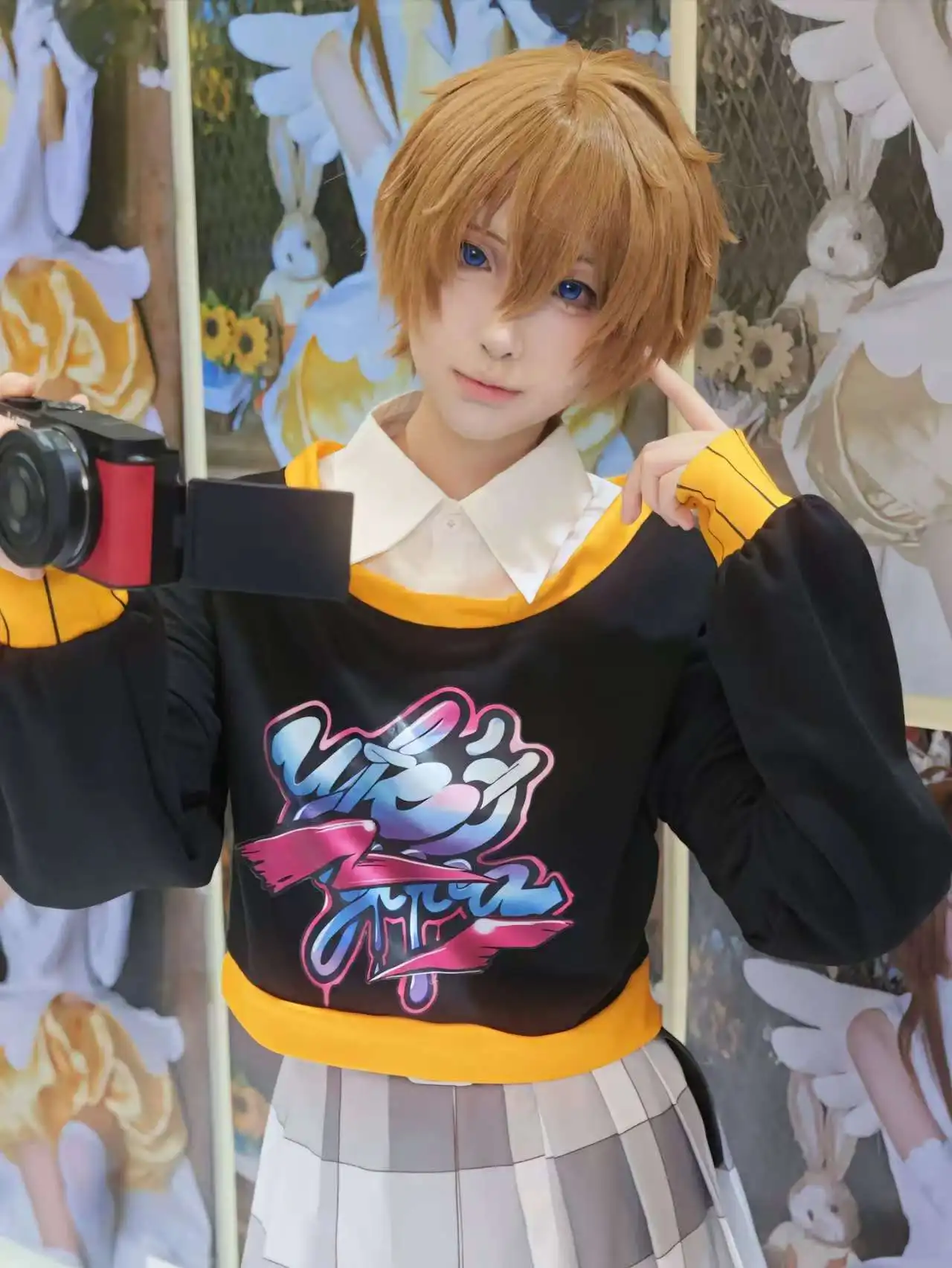 لعبة P5X أزياء تنكرية أنيمي فانتوم X سوا أراي تنورة علوية بطيات شعر مستعار JK زي كرنفال حفلة النساء الفتيات مجموعة كاملة