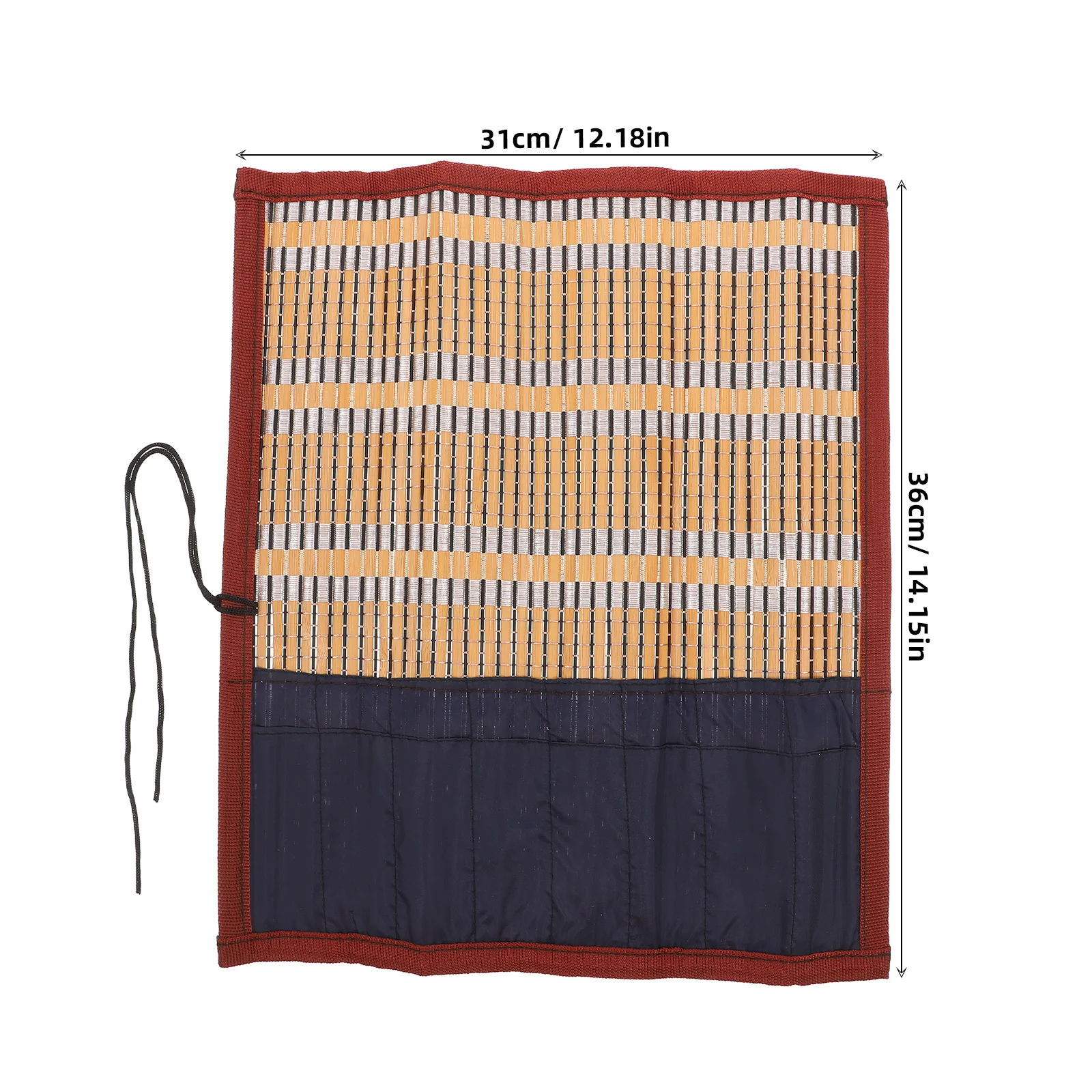 กล่องใส่พู่กันพกพาทำจากไม้ไผ่ 1 ชิ้น ขนาดใหญ่ สำหรับเก็บดินสอและปากกา 8 ช่อง น้ำหนักเบา เหมาะสำหรับการเขียน