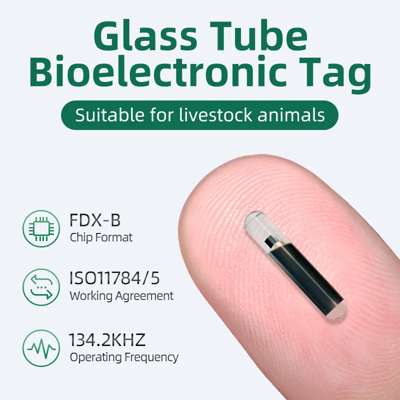 마이크로칩 동물 RFID 태그, EM4305 칩 포함, 물고기 개 고양이 식별용, ISO11784/5 FDX-B, 134.2kHz, 2.12*12mm, 1.4*8mm, 1.25*7mm