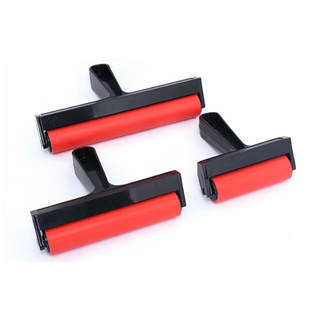 

10Cm Professional Painting Roller For Ink Block Stamping Brayers Wide Handle Smooth Glue Applicator Tool Rolling Wheel Art