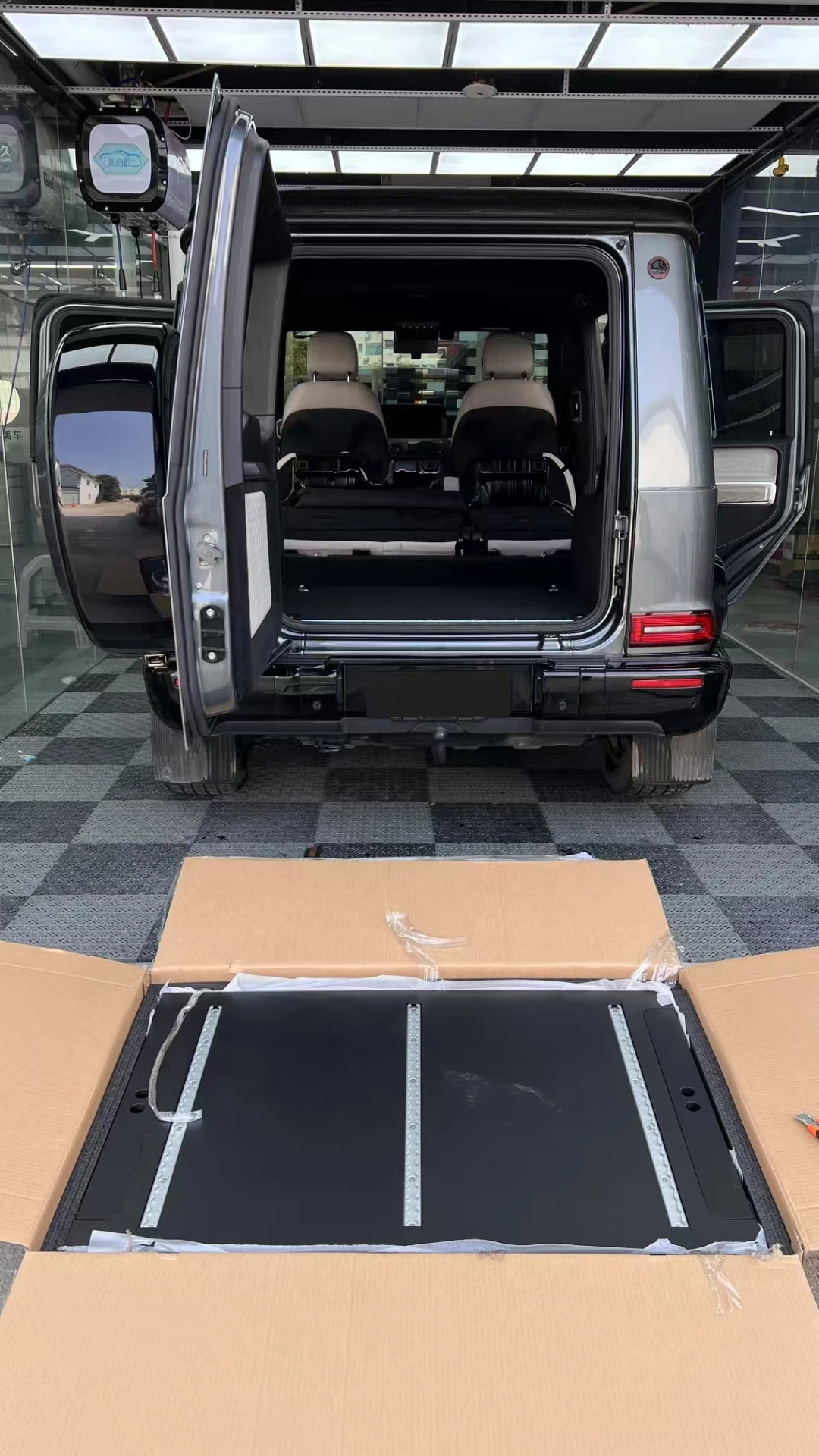 G Class W463A W464 W465 Rear Popular Trunk Storage Double Drawer Box for Mercedes Benz Interior Kits Alloy Upgrade New/Old