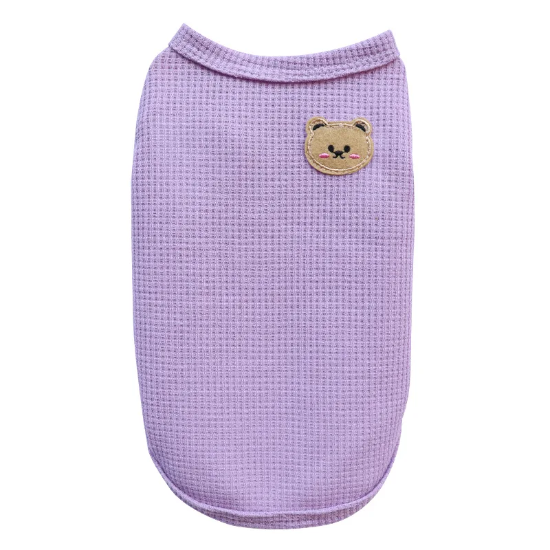 Chaleco de oso para mascotas, ropa para perro, camiseta lisa para gato, ropa fina para perros pequeños, Moda para Chihuahua, algodón, disfraz para