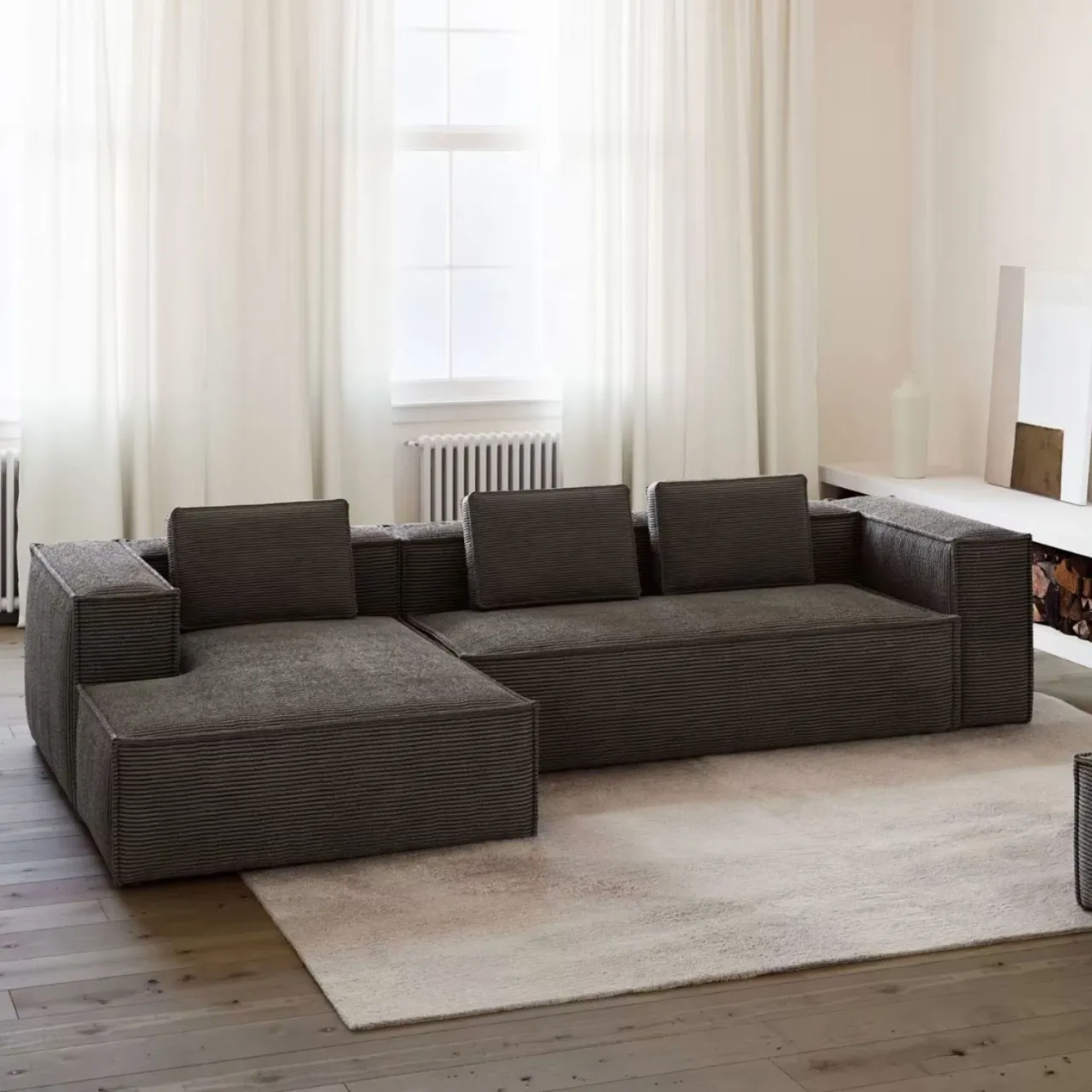 

*3-seat Vacuum Sponge Compressed Sofa Corduroy Compress Sofas in a Bag Compressed Sofa 3in1