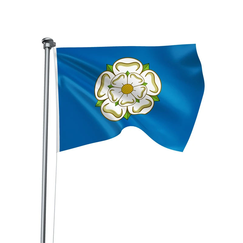 Gaslight Gatekeep Girlboss 5' x 3' Yorkshire England Flag Banner Polyester with Brass Grommets 150cm x 90cm
