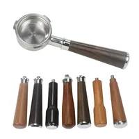 58MM 3 Ear Portafilter Bottomless Filter for Barsetto Coffee Machine Stainless Steel Stand Wood Bottomless Handle Accessories