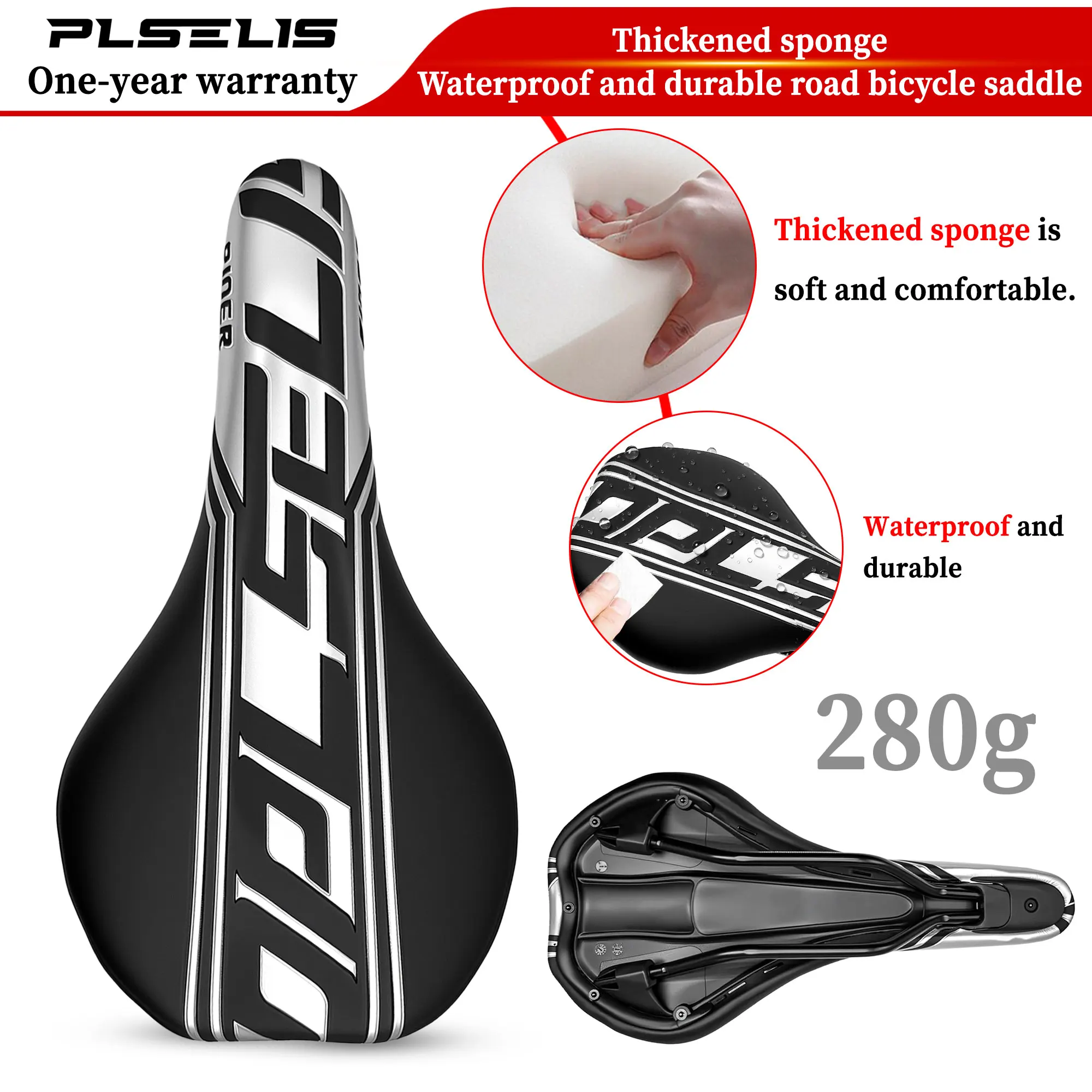 PLSELIS Off-Road Trendy Sattel Speed Drop Soft Tail Mountainbike Sitzkissen Bequemer Stoßdämpfer Reiten PS-2015