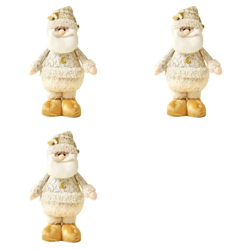 

【ORNAMENT】3X Santa Christmas Standing Figurines For Christmas Window Decoration Christmas Santa C
