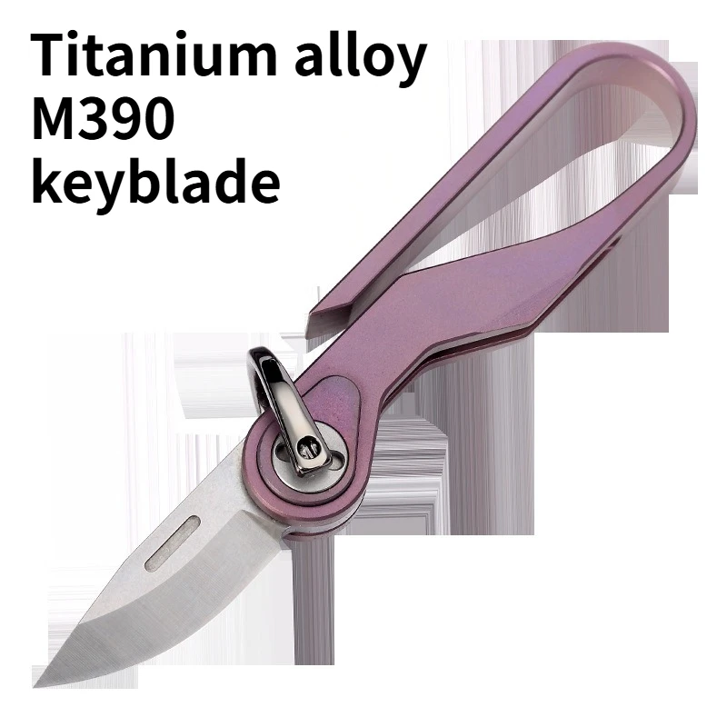 

New Multi Functional Titanium Alloy M390 Powder EDC Keyblade Portable Pendant Portable Self Defense Express Knife