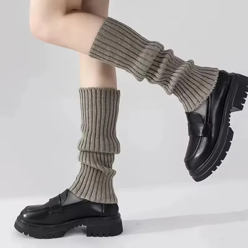 1pair Women Fashion JK Uniform Bubble Socks 50cm Y2K Lolita Long Socks Knitted Foot Cover Arm Warmer Autumn Winter Heap Socks