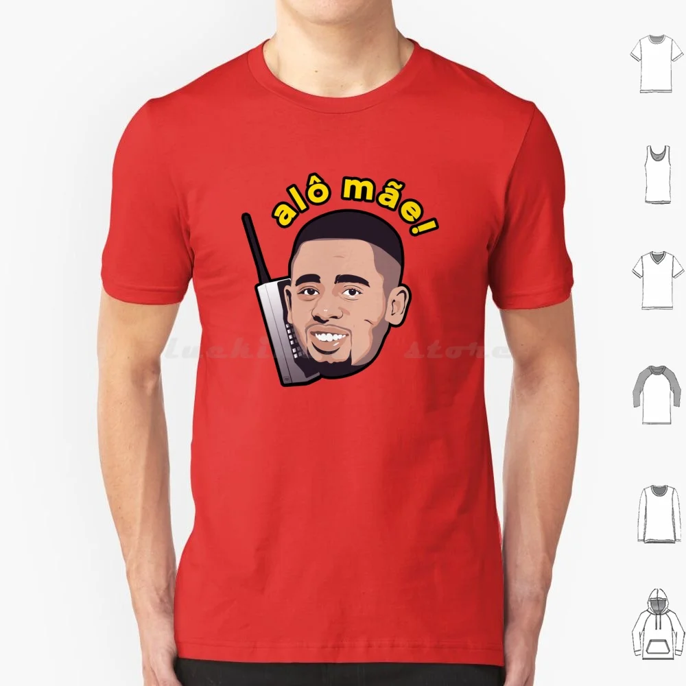 Al? M? E Gabriel Jesus Camiseta Tamanho Grande 100% Algodão Goonertoons Futebol Londres Coyg Gunners Futebol Aubameyang Inglaterra
