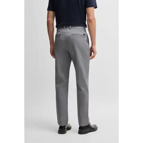 BOSS | Regular fit-byxor i mönstrad stretchbomull 10 best sales chefs träningsoverall - №5