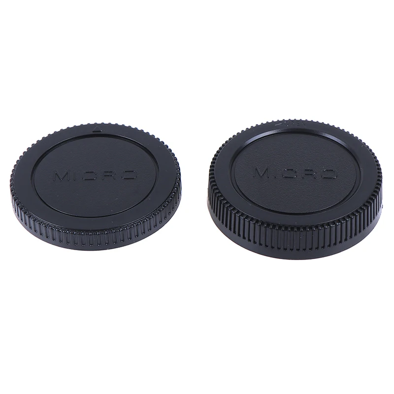 Black Body+Rear Lens Cap Cover For Olympus M4/3 Camera Protective Accessory